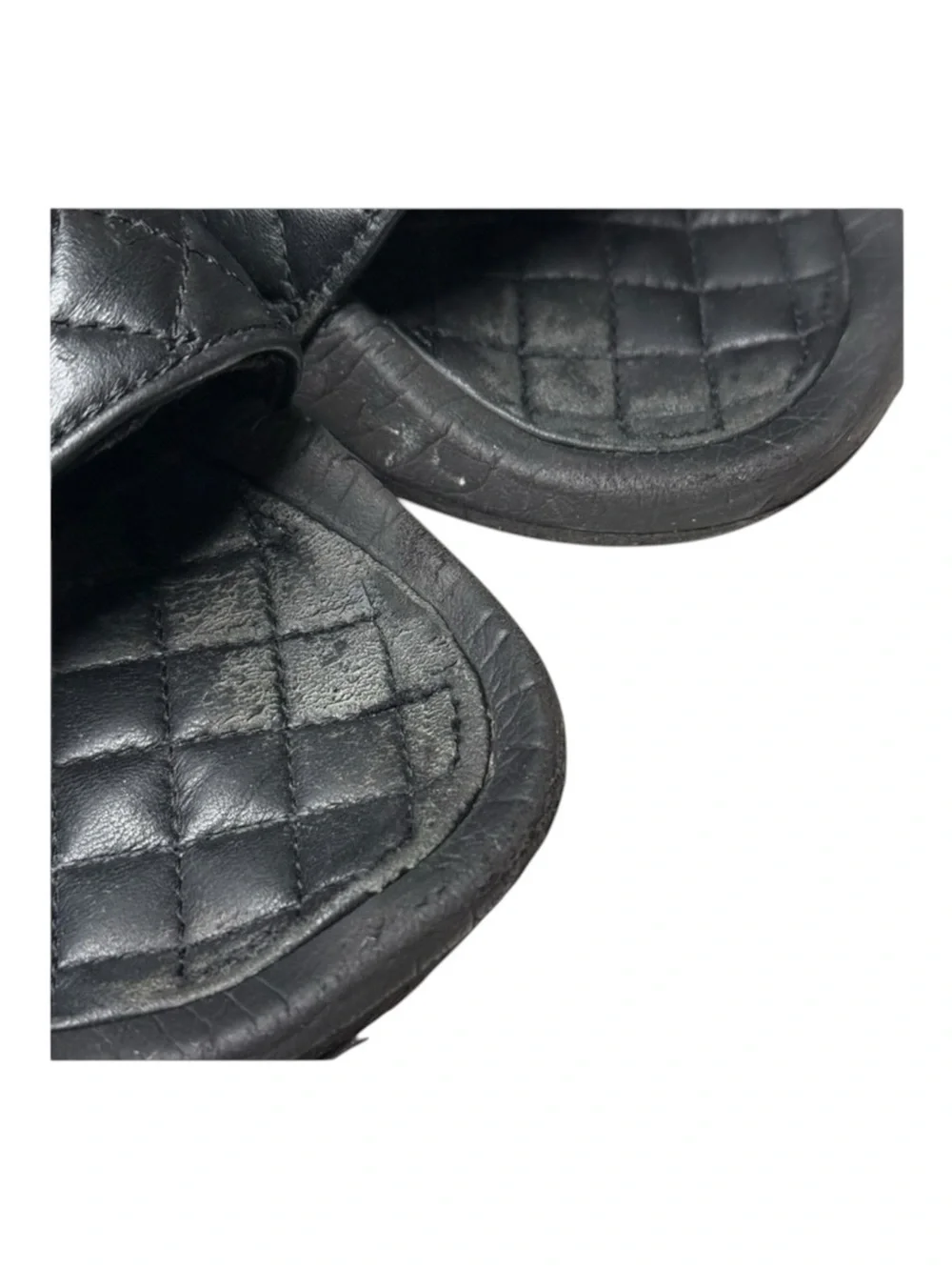 APL 𖤐 Lusso Quilted Nappa Leather Beach Athletic Pool Slide Sandal 𖤐 Black 𖤐 14